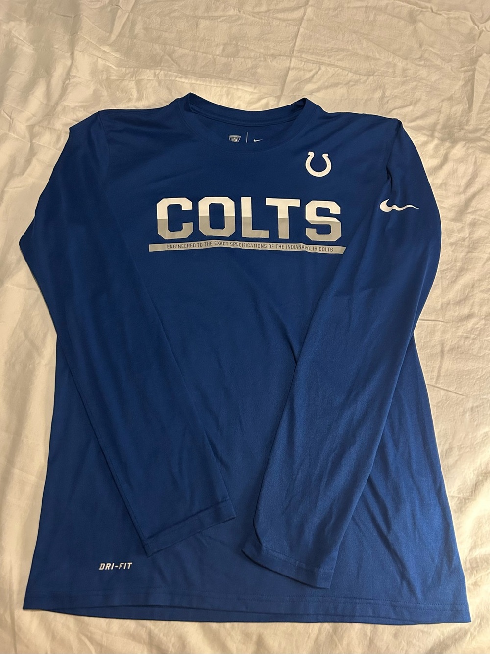 Nike Royal Blue Colts Long Sleeve Dri-FIT Shirt